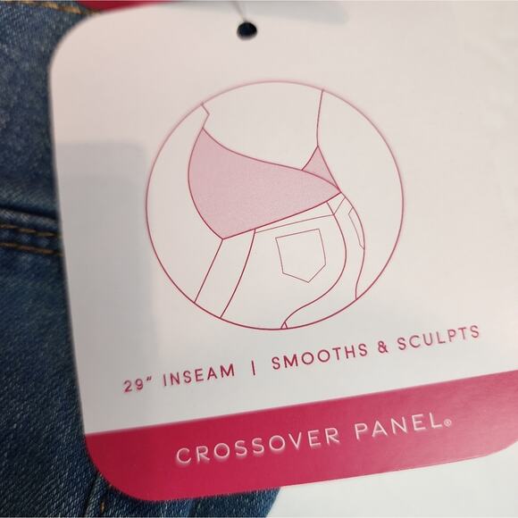 New Ingrid Maternity Jeans Jeggings Crossover Panel Low Back Size 10 - Picture 4 of 8